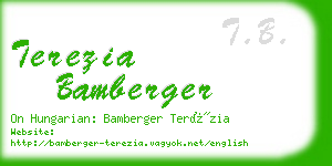 terezia bamberger business card